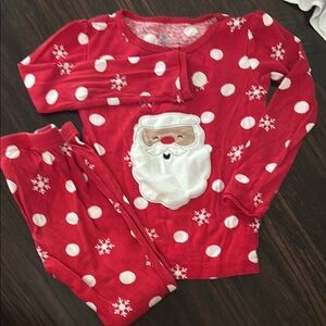Carter's Red and White Festive Pajama Set with Santa Appliqué